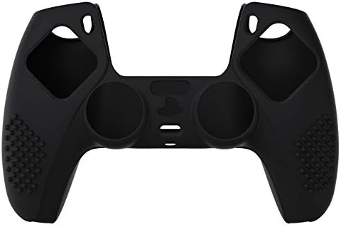 PlayVital Black 3D Studed Edition Anti-Slip Силиконски покритие кожа за контролер PlayStation 5, заштитник на мека гума за PS5 безжичен