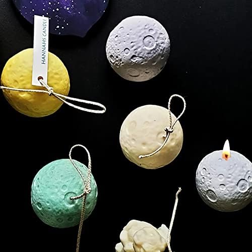 Калапи за свеќи од месечина од месечина 3Д епоксидна смола од епоксидна смола надворешност на моделот на месечината ароматерапија