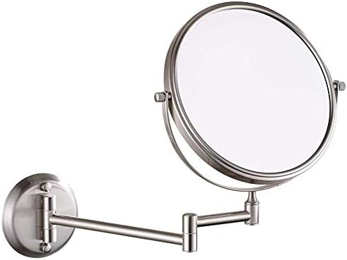 Двострани Огледала За Шминка Монтирани НА Ѕид ГРУНИ Зголемувачки Продолжуваат Цврсто Прилагодливо Козметичко Огледало За Бричење Бања Огледало