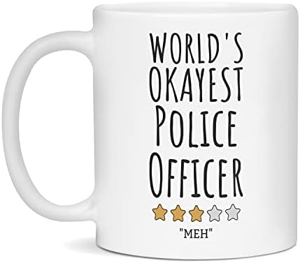 Најубавиот Полицаец Во Светот Кригла Полицаец Чаши, 15-Унца Бело