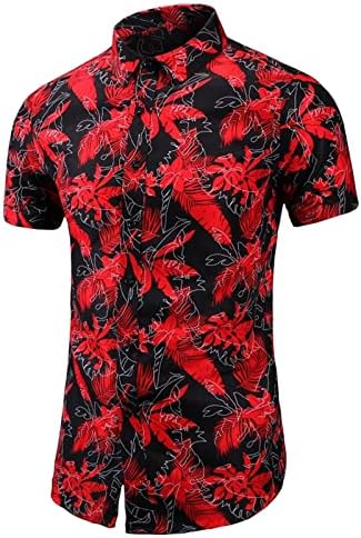 2023 Ново лето Нов машките маички со кратки ракави со кратки ракави плус големина модна обична плажа полиестерска кошула мажи кратки