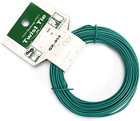 Набијан од 15 метри растителна вратоврска вратоврска градина жица зелена обложена жица DIY за градинарска обука за поддршка лента за кабел