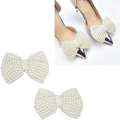 Pssopp 2 парчиња ринезонски бисери украси бисери цветни чевли клип бисер лепенка за накит за правење облека торби чевли свадба DIY материјали