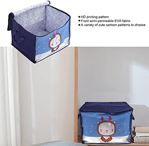 Торба за складирање на облека, рачка Дизајн со двојна патент не -ткаенина ткаенина и ПВЦ ткаенина за складирање корпа за дневни барања