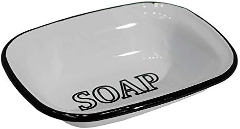 Бело сапун со бела емајл со црни букви