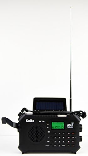 Kaito KA700 Bluetooth итен рачен рачен динами и соларно напојување AM FM Weather NOAA Band Radio со рекордер и MP3 плеер - солиден дизајн