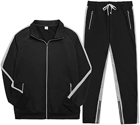 Менс есен и зимска цврста боја џеб панталони со долги ракави поставија две парчиња влажни костуми 4мм