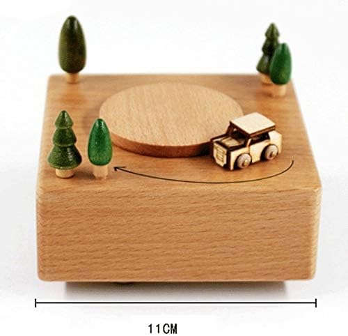 FBVCDX дрвена музичка кутија база креативни ротирачки украси украси Детски