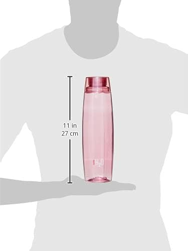 Виолончело Окта Премиум Издание Безбедно Пластично Шише Со Вода, 1 Литар, Сет од 6, Розова