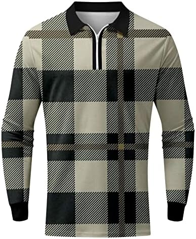 Машка тактичка патент Хенри јака џемпер, шарена принтризирана каузална кошули со долг ракав, атлетска улична облека пуловер