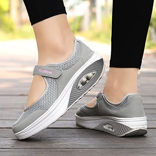 Чевли за трчање на жени Pgojuni, чевли за одење на женски перничиња со перниче за перниче за воздух со двојна чевли за одење со патики за