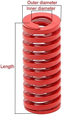 AHEGAS SPRINGS RED средно оптоварување Компресија на печатот Пролет натоварен калал за мувла Пролет Надворешен дијаметар 18мм x Внатрешен дијаметар 9мм x должина 25-100мм