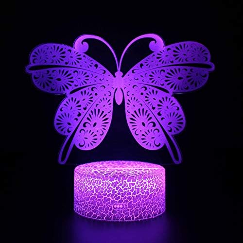 SZG пеперутка тема 3Д ламба допирање на LED ноќна светлина домашна просторија Виножито коњски лампен декорација креативни табели за подароци