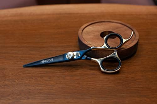 Ножици за сечење на косата ножици 5.5 фризерски редовниот ножици јапонски челик со одвојливи инсерти за прсти
