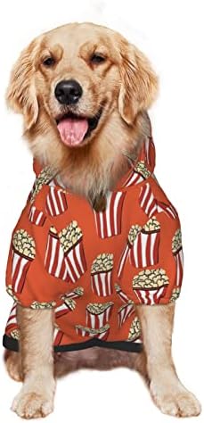 Големо кучиња Худи смешно-портокалово домашно милениче облека со џемпер со капа со мека мачка облека x-large