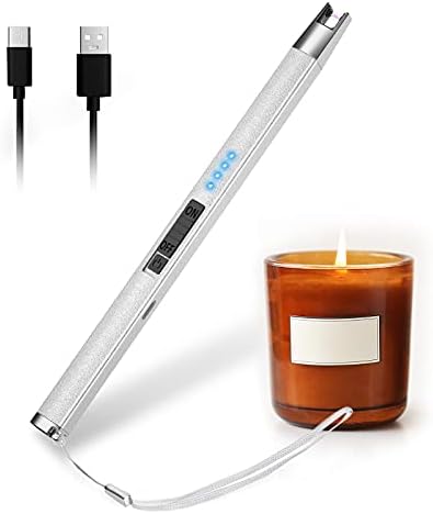 Полесен пожар, запалка, запалка за електрична енергија, USB, со LED дисплеј, лак ветровито запален плазма запалка со јаже за