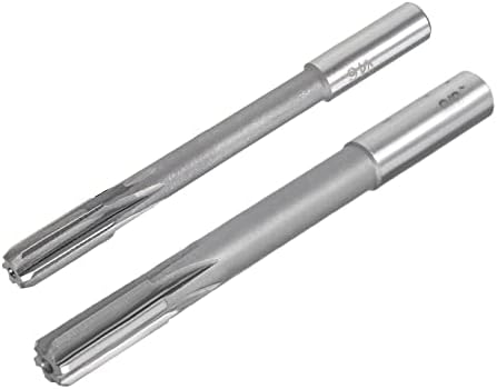 UXCELL 3/8 и 5/16 Chucking Reamer Set, голема брзина челик HSS струг Reamer 6 директно флејти, алатка за сечење на мелење со тркала, за метален