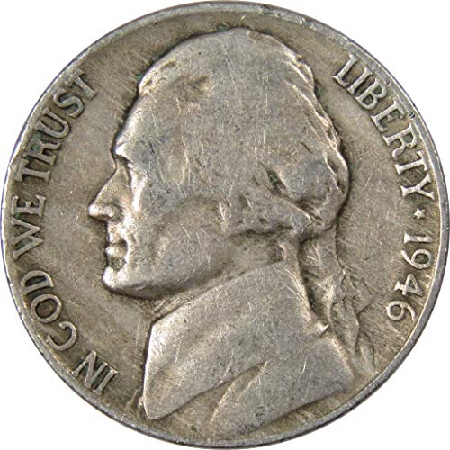 1946 Г Џеферсон Никел 5 Цент ПАРЧЕ АГ За Добри 5Ц Сад Монета Колекционерски