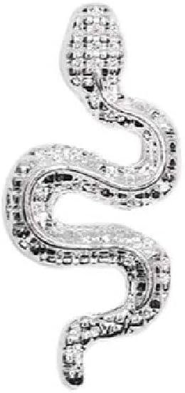 10 парчиња злато/лизгање змија 3Д шарм на нокти метал0.7 x 0,31 нокти уметнички орнамет DIY легура рамен додатоци за маникир со змејски маникир