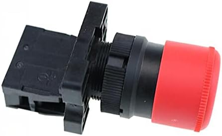 UNCASO 22mm NC Црвен прекинувач за копче за итни случаи за запишување+NC AC660V/10A XB2-BS542