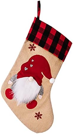 Големи Чорапи Бонбони Чорапи Божиќни Украси Домашен Празник Божиќни Украси За Забави Гроздобер Стакло Божиќна Венец