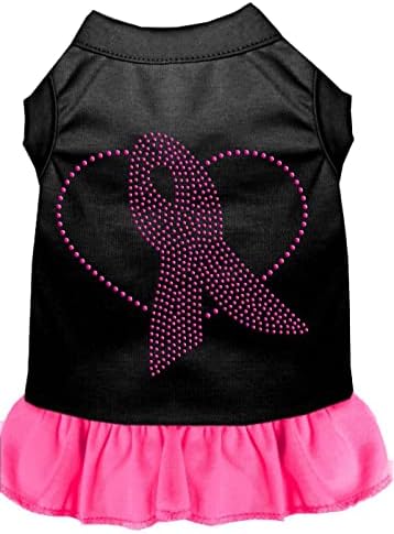 Mirage Pet Products Pend Pink Rynestone фустан, 4x-large, црна