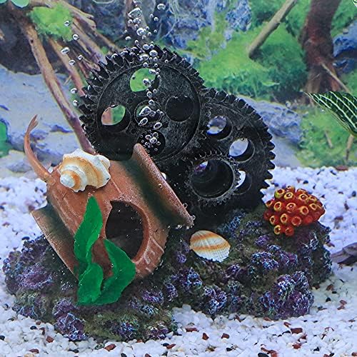 HRRIVE аквариум корал гребен карпа потонато украсување на тркала за украси за риба од риба од циклид