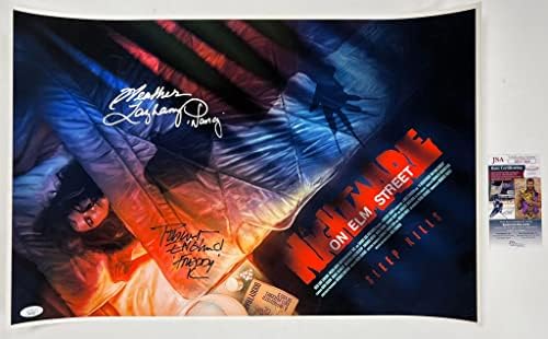 Роберт Енглунд и Хедер Лангенкамп потпишаа 16 x 24 уметнички постери за печатење во кошмар на улицата Елм Св Фреди К АВТОГРАФИЈА ЈСА автентикација