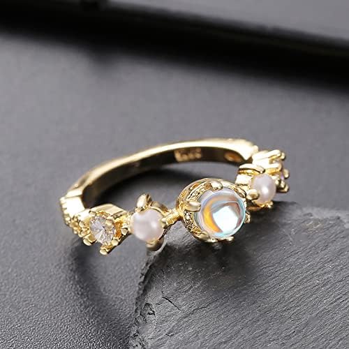 2023 Исклучителен прстен за опалски бисер за женски ангажман прстен накит подароци седум н прстени