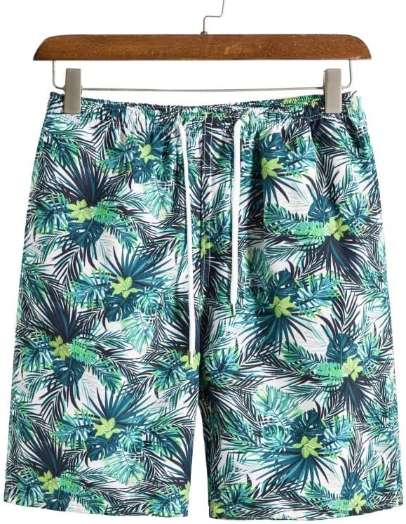 Jydqm хавајска колекција во стил на плажа во стил на јака, панталони за кратки ракави за плажа, панталони