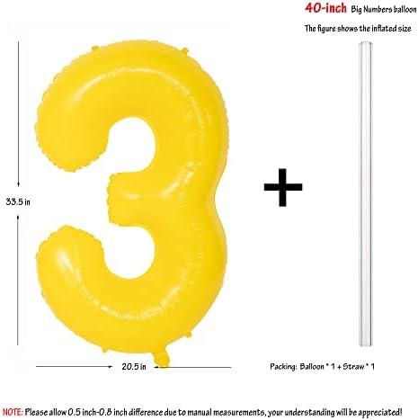 40 во жолти Графити Број Балони Хелиумска Фолија Милар Балон Роденденска Забава Банкет Декорација Дигитални 3