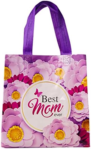 Слон-Пакет Средни Торби За Подароци, Неткаени Кеси со Рачка за Денот На Мајката, Роденден, Забава За Рециклирање 8, 7х9 Инчи Виолетова Цвет
