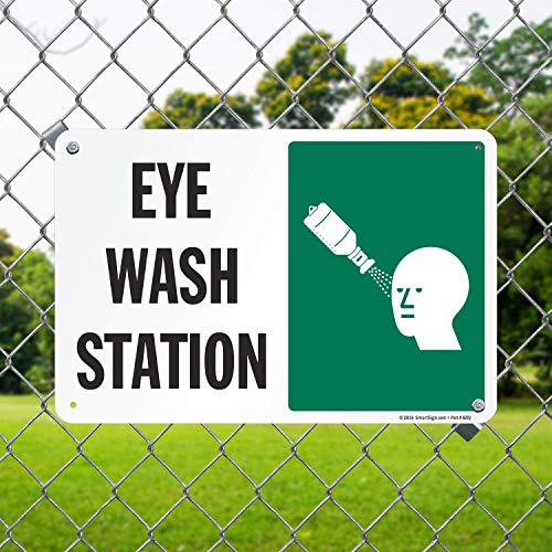 SmartSign „Станица за миење на очите“ знак | 10 x 14 пластика
