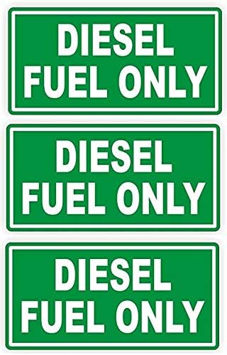 3 компјутери Поставете дизел гориво само винил декларација | Налепница | Етикета за гориво гасна врата етикета водоотпорен