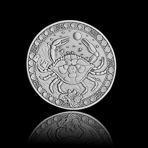 2021 Зодијак за карцином од 12 соstвездија врежани токени за монети за колекционерски подарок за монети