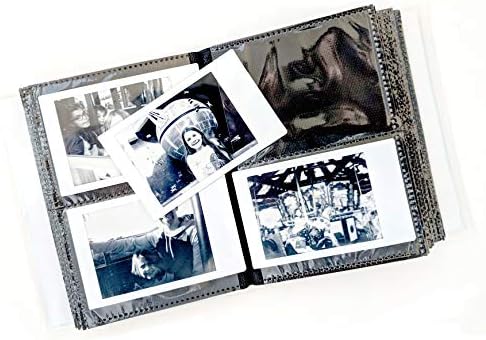 Instax Mini Cocopolka Photo Albums Pack од 3, секој мини албум има до 192 2.1 ”x 3,4” фотографии во црни џебови. Флексибилните, отстранливи