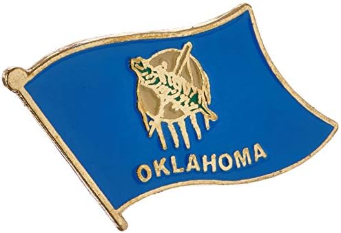 Продавница со знаме на знамето Оклахома знамето лапел