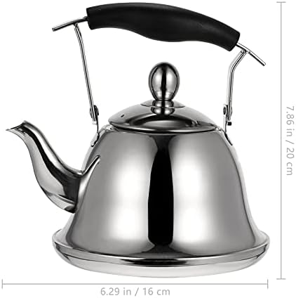 Хемотон 1. 5L шпорет Врвен свиркање чај од не'рѓосувачки челик Брзо вриење на топлинска вода сад чај сад за звук на чај со ладна рачка и