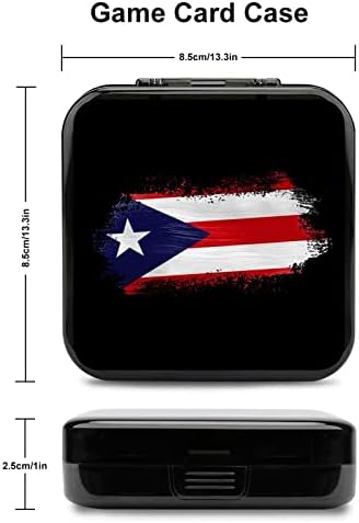 Порторико Знаме Игра Картичка Случај Компатибилен Со Прекинувач Игра Држачот Кутија За Складирање Кутија За Носење со 12 Слотови