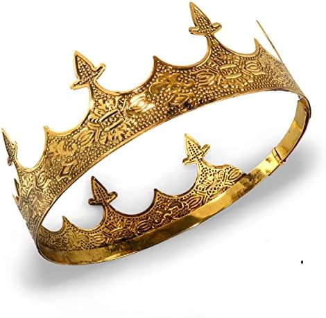 Накит За Круна Коса Кралски Крал Дијадема Мажи Метални Големи Дијадеми За Свадба, Роденден, Матурска, Натпревар, Фестивалска Забава