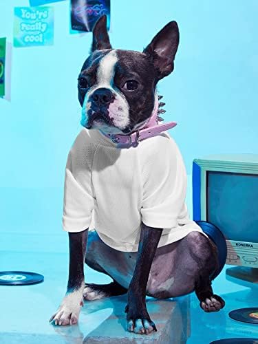 Qwinee Симпатична срцева печатена кучиња маичка мека затегната кученца маица Валентин миленичиња забава облека за мали средни