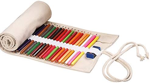 Креативно платно се тркалаат со молив со молив, голем капацитет Пен за молив, држач за торбички во боја, завиткани од канцелариски материјал
