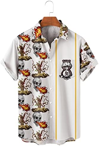 Копче за кошула за гроздобер со гроздобер со кратки шири шири атлетски обични фустани кошули со џеб01