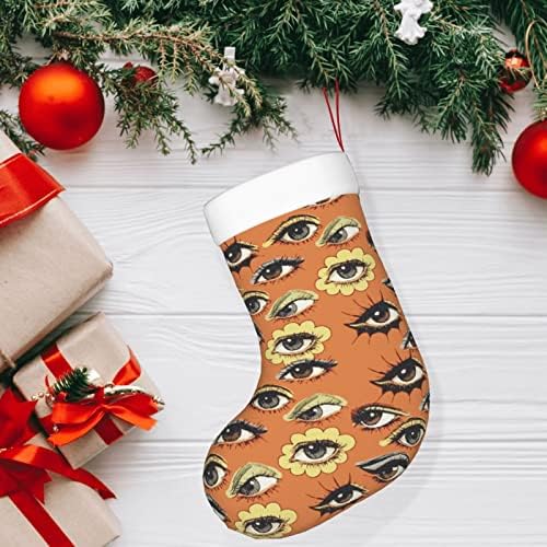 Божиќни чорапи на Аугенстер Добра среќа грчко зло, двострано камин што виси чорапи