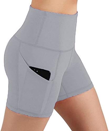 FQZWONG шорцеви за жени со џебови со високи половини за кревање на меки под -долна облека што трчаат фитнес атлетски тренингот јога