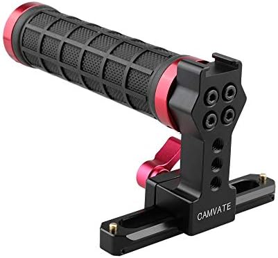 Camvate Брзо ослободување од гума за зафаќање на горната рачка со шината на НАТО за кино камера со џебни кино - 1498