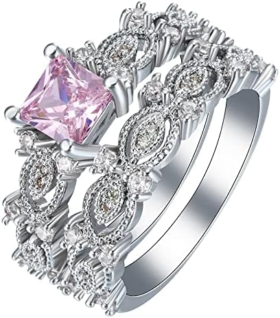 Womenените ringsенски ветуваат прстени за ангажман циркони жени свадбени прстени поставени прстени за ангажман на накит за женски дијамантски