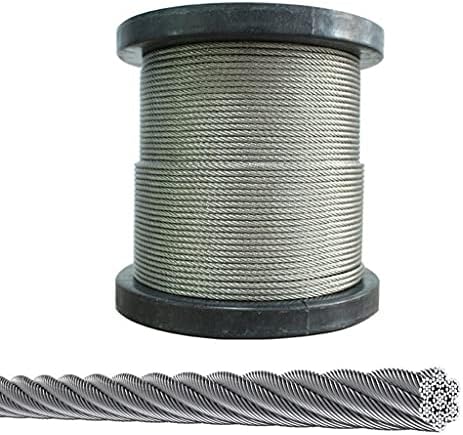 BBGS жица, жица за виси огледало, 100 метри тешка 304 јаже кабел од не'рѓосувачки челик за огледало, светлина/ламба, завеса, линија за