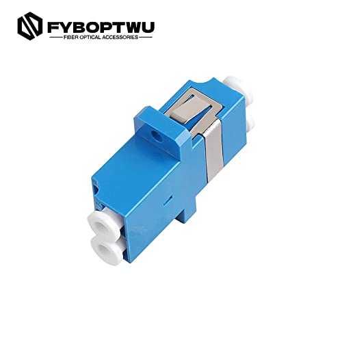 FYBOPTWU - 50 парчиња LC Fiber Optic Coupler Adapter LC до LC спојници дуплекс синглмоден оптички кабел адаптер LC -LC дуплекс конектор