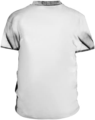Машка 2023 летна гроздобер блуза врвови дигитално печатење со кратки ракави маици обична лабава кошула удобни маички
